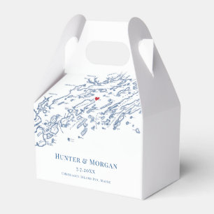 Chebeague Island Maine Destination Wedding Elegant Favour Box