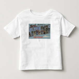 Cheboygan, Michigan - Large Letter Scenes Toddler T-Shirt