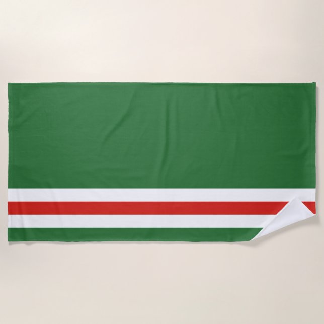 Chechen Republic of Ichkeria Flag Beach Towel (Front)