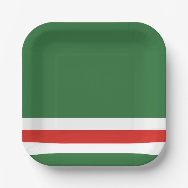 Chechen Republic of Ichkeria Flag Paper Plate (Front)
