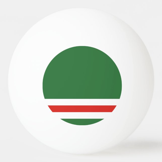 Chechen Republic of Ichkeria Flag Ping Pong Ball (Front)