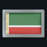 Chechnya Flag Belt Buckle<br><div class="desc">Patriotic flag of Chechnya.</div>