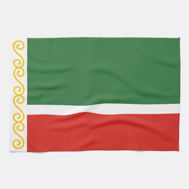 Chechnya Flag Tea Towel (Horizontal)