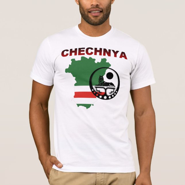 Chechnya + Map + Gerb T-Shirt (Front)