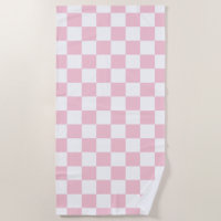 Check Baby Pink And White Chequerboard Pattern