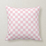 Check Baby Pink And White Chequerboard Pattern Cushion<br><div class="desc">Chequered Pattern – light pink and white chequerboard.</div>