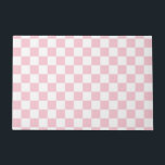 Check Baby Pink And White Chequerboard Pattern Doormat<br><div class="desc">Chequered Pattern – light pink and white chequerboard.</div>