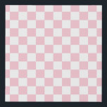 Check Baby Pink And White Chequerboard Pattern Faux Canvas Print<br><div class="desc">Chequered Pattern – light pink and white chequerboard.</div>
