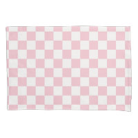 Check Baby Pink And White Chequerboard Pattern