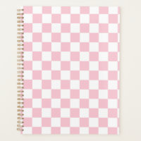 Check Baby Pink And White Chequerboard Pattern