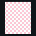 Check Baby Pink And White Chequerboard Pattern Poster<br><div class="desc">Chequered Pattern – light pink and white chequerboard.</div>