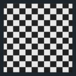 Check Black White Chequered Pattern Chequerboard Faux Canvas Print<br><div class="desc">Chequered Pattern – Black and white chequerboard.</div>