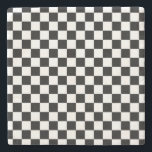 Check Black White Chequered Pattern Chequerboard Stone Coaster<br><div class="desc">Chequered Pattern – Black and white chequerboard.</div>