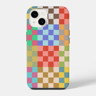 Check Colourful Chequered Pattern Chequerboard iPhone 14 Case