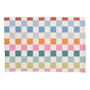Check Colourful Chequered Pattern Chequerboard Pillowcase