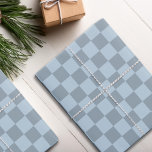 Check Dusty Blue Chequered Wrapping Paper Sheet<br><div class="desc">Check Dusty Blue Chequered Wrapping Paper</div>