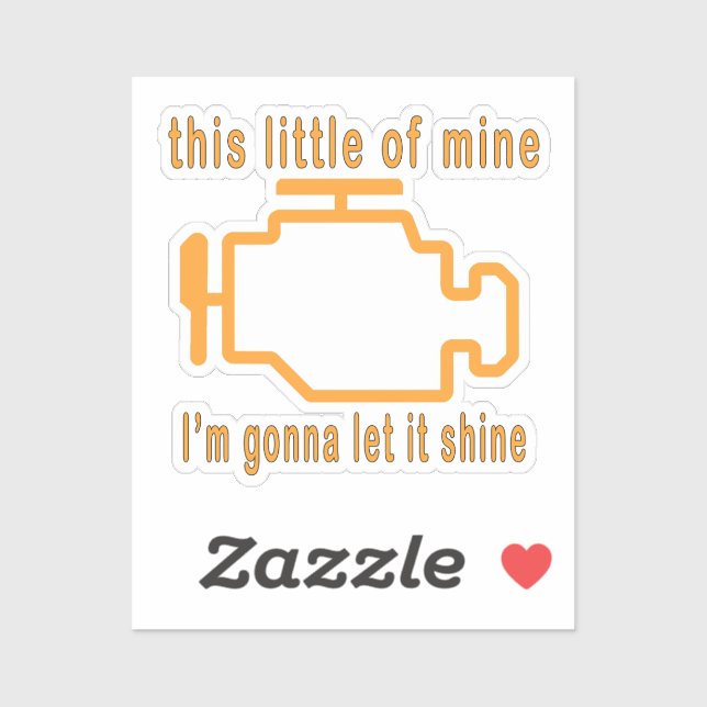 Check Engine let it shine ,,car,mechanic,driving,j (Sheet)