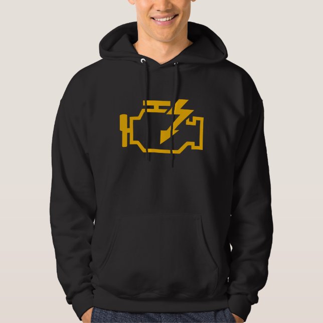 Check Engine Light Funny Mechanic Macanic Machanic Hoodie (Front)