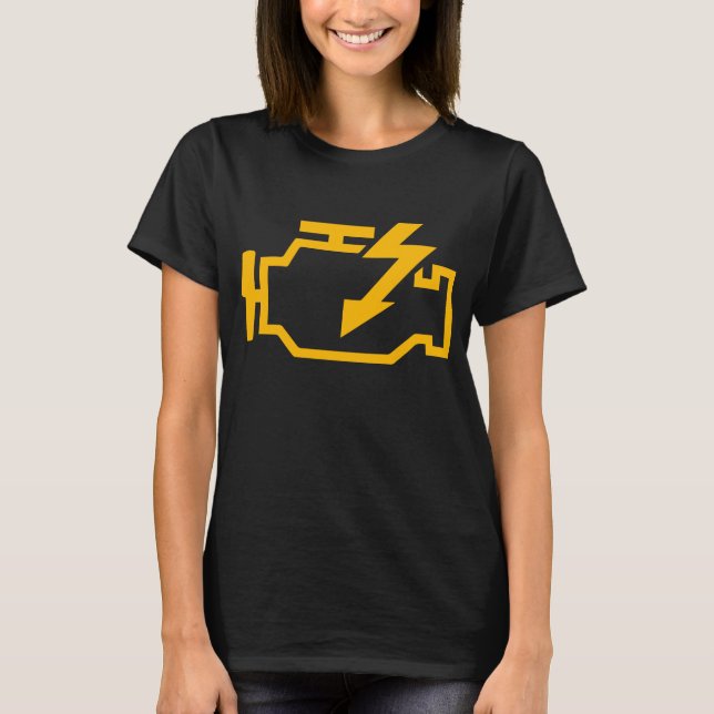Check Engine Light Funny Mechanic Macanic Machanic T-Shirt (Front)