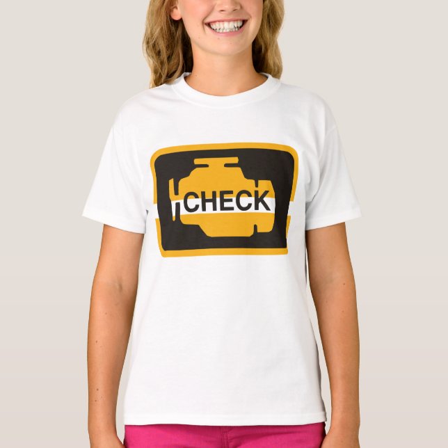Check Engine Light Girls T-Shirt (Front)