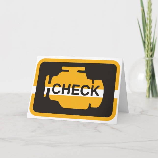 Check Engine Light Greeting Cards (Front)