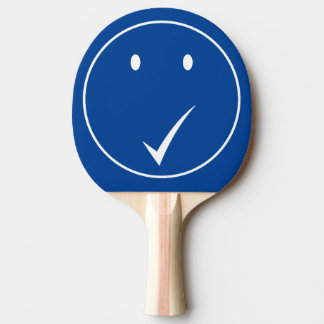 Check face - Tick C01/White. Ping Pong Paddle