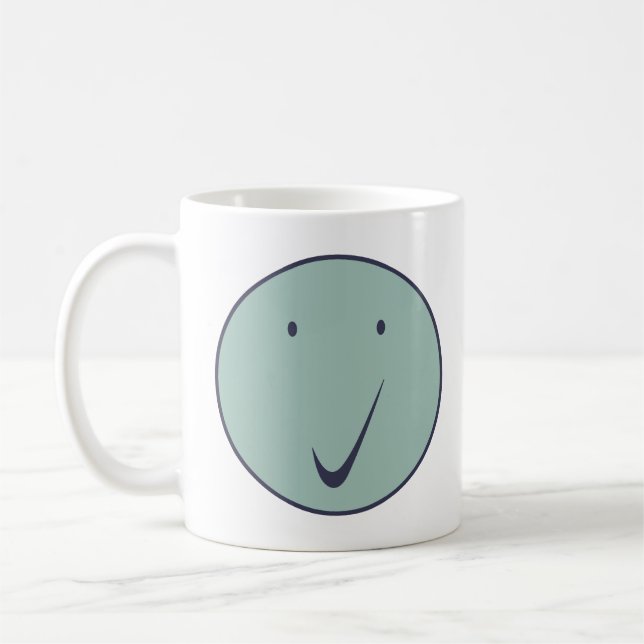Check face - Tick, Dark/Blue01.  Coffee Mug (Left)