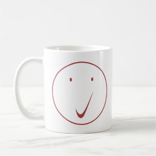 Check face - Tick, Transp/Red.  Coffee Mug
