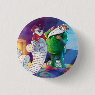 Check it Twice Santa 3 Cm Round Badge