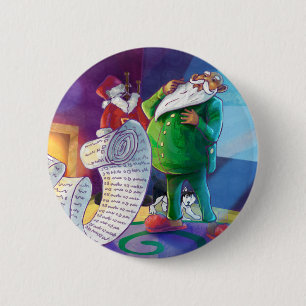 Check it Twice Santa 6 Cm Round Badge