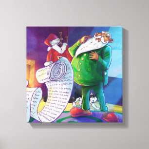 Check it Twice Santa Canvas Print