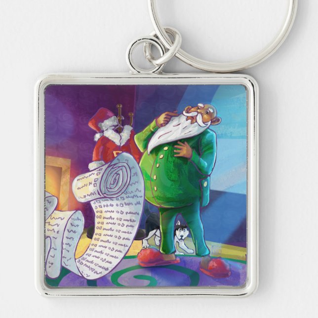 Check it Twice Santa Key Ring (Front)