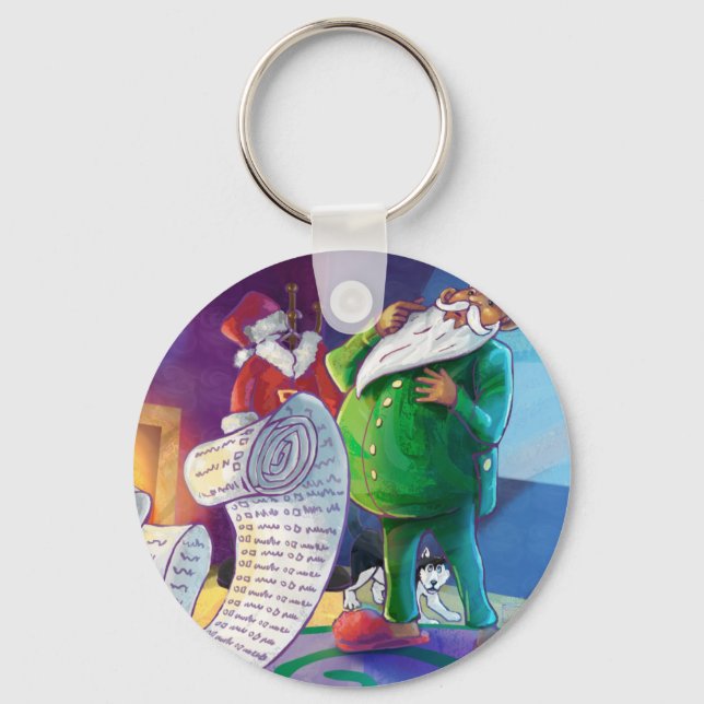 Check it Twice Santa Key Ring (Front)
