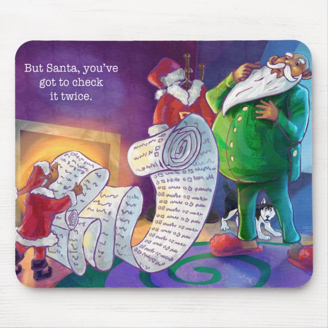 Check it Twice Santa Mouse Pad (Front)