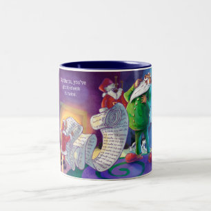 Check it Twice Santa Two-Tone Coffee Mug
