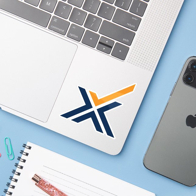 Check mark Letter X Monogram (Laptop w/ iPhone)