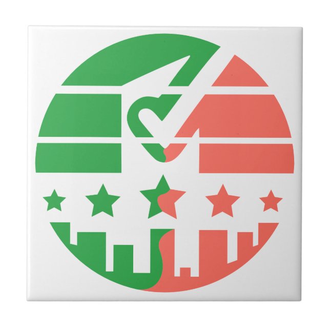 Check Mark of Unity Ceramic Tile (Front)