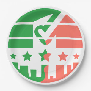 Check Mark of Unity Paper Plate