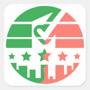 Check Mark of Unity Square Sticker