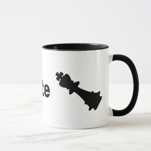 "Check Mate" with Red Check Mark and Chess King Mug