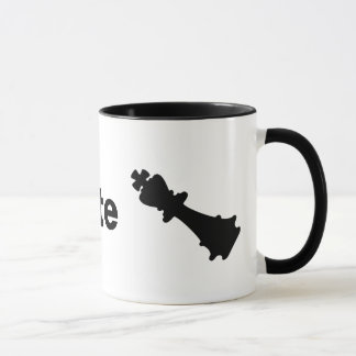 "Check Mate" with Red Check Mark and Chess King Mug