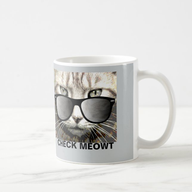 Check Meowt, Cat Coffee Mug, Mug (Right)