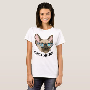 CHECK MEOWT DEVON REX SPHYNX T-SHIRTS