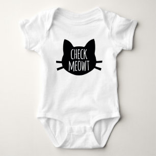 Check Meowt - Funny Cat Baby Bodysuit