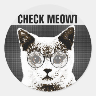 Check Meowt, Funny Cat STICKERS