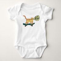 Check Meowt Punny Skateboarding Tabby Cat