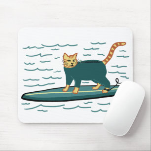 CHECK MEOWT Surfing Cat Mouse Pad