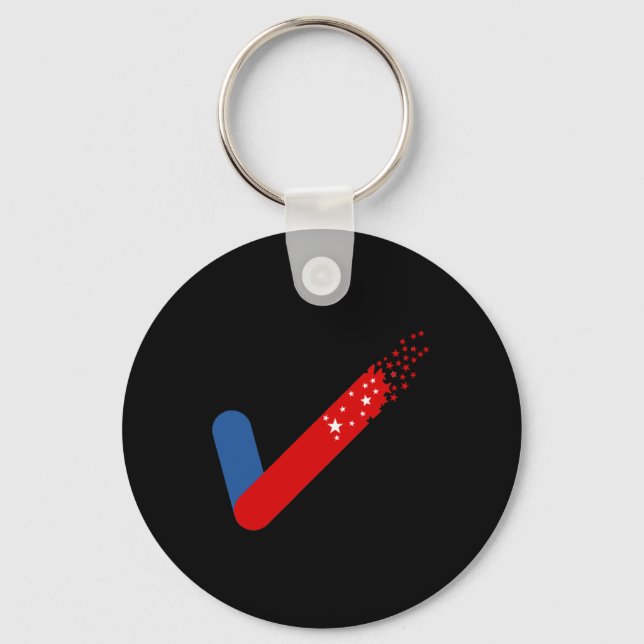Check Out America First July 4th Key Ring (Front)