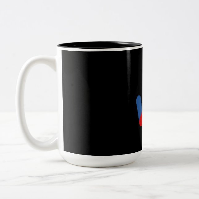Check Out America First July 4th Two-Tone Coffee Mug (Left)