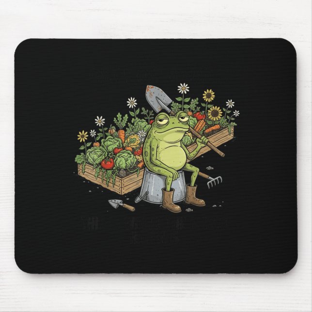Check Out Bed Magic Happens Funny Frog Gardener Mouse Pad (Front)